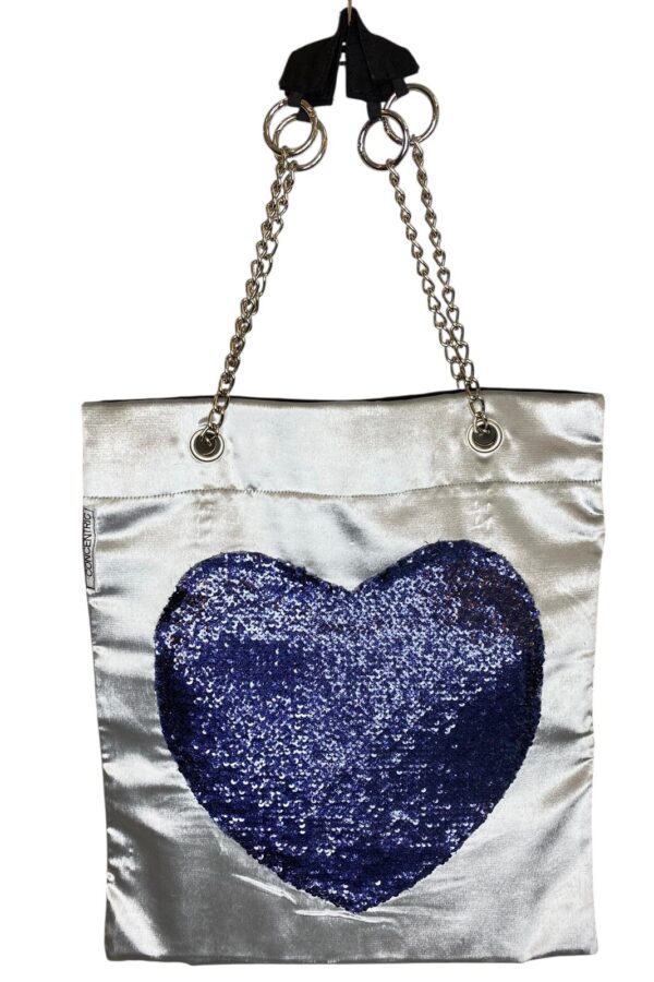 Alternative view of Two of hearts blue- tote bag